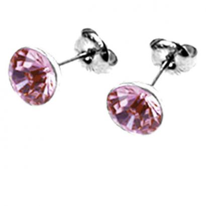 Naušnice ESSW11 rose s krystaly Swarovski Elements