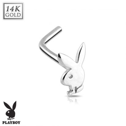 Zlatý piercing do nosu - Playboy, Au 585/1000
