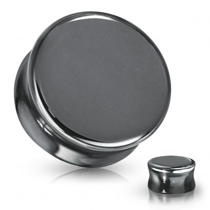 Plug do ucha - Hematit (10 mm)