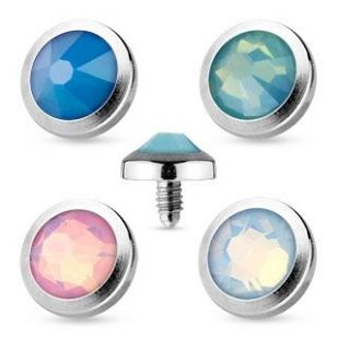 Microdermal piercing - opalit 4 mm