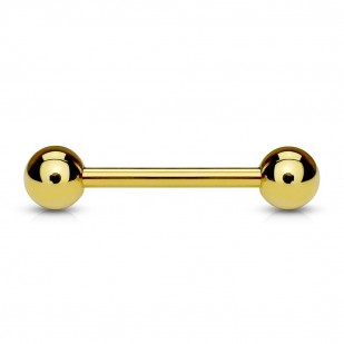 Pozlacený piercing do jazyka