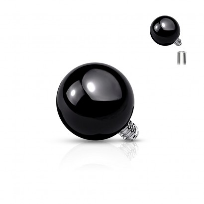 Náhradní černá kulička k labretě (3 mm)