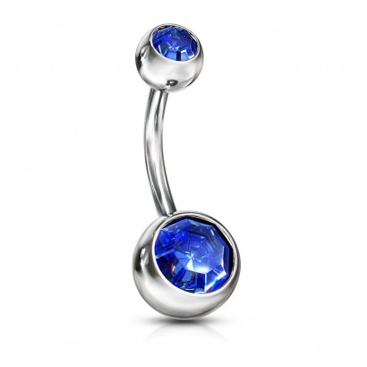Piercing do pupíku - banánek (tmavě modrá)
