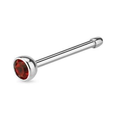 Piercing do nosu - kamínek (červená)