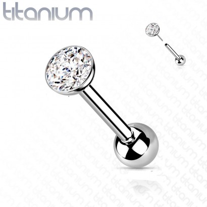 Cartilage piercing TITAN, 1,2 x 8 mm (4 mm)
