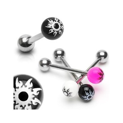 Piercing do jazyka (růžová)