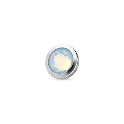 Microdermal piercing - opalit 3 mm (bílá, 3 mm)