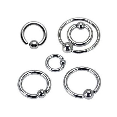 Piercing - kruh s kuličkou - rozevíratelný (1,6 x 8 mm, kulička 3 mm)