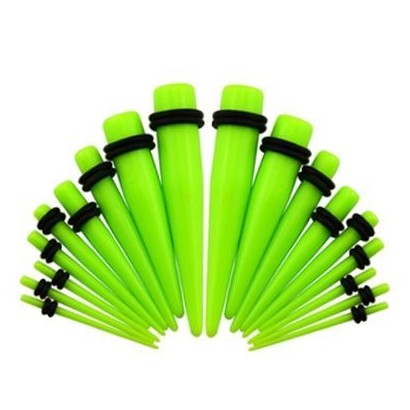 Akrylátový roztahovák do ucha světle zelený (2,5 mm)