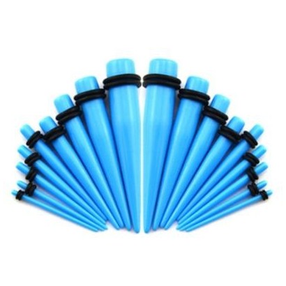 Akrylátový roztahovák do ucha světle modrý (6 mm)