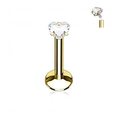 Piercing do brady zlacený (1,2 x 8 mm)