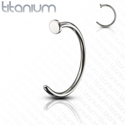 Piercing do nosu - kruh titan (1,0 x 10 mm)