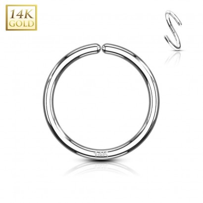 Zlatý piercing - kruh, Au 585/1000 (0,33 g, 1,0 x 10 mm)