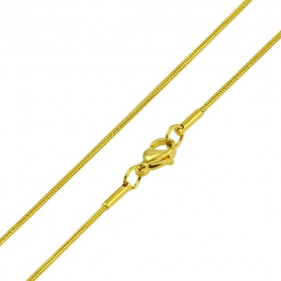 Zlacený ocelový řetízek hádě, tl. 1,2 mm (55 cm)