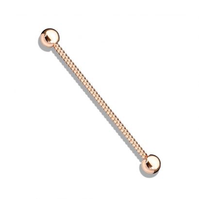 Industrial piercing 1,6 x 38 mm (růžové zlato)
