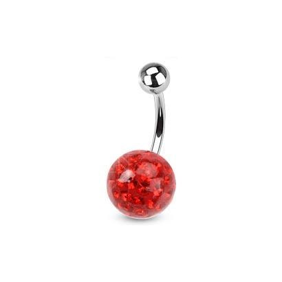 Piercing do pupíku s kamínky Crystals From Swarovski® SIAM (1,6 x 6 mm)