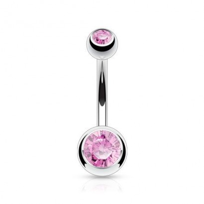 Piercing do pupíku - banánek malý (růžová)