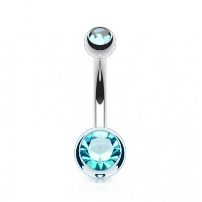 Piercing do pupíku - banánek malý (tyrkysová)
