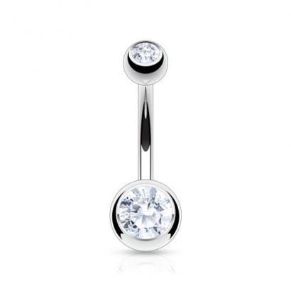 Piercing do pupíku - banánek malý (čirá)