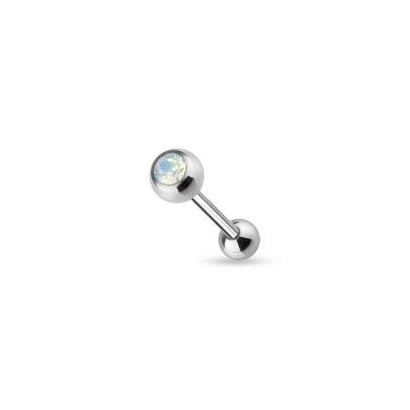Piercing do jazyka - opalit (bílá)