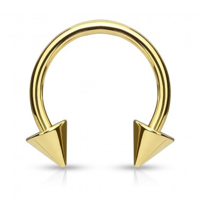Zlacená podkova (1,2 x 10 mm, 4 x 4 mm)