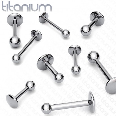 Piercing do brady - labreta TITAN (1,2 x 8 x 3 mm)