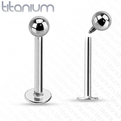 Piercing do brady - labreta TITAN (4 mm, 1,6 x 10 mm)