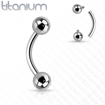 Piercing banánek Titan (4 mm, 1,6 x 12 mm)