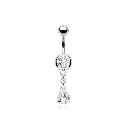 Piercing do pupíku kapka (čirá)