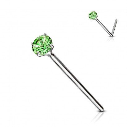 Variabilní piercing do nosu (zelená)
