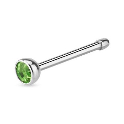 Piercing do nosu - kamínek (světle zelená)