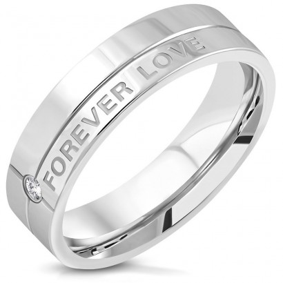 Ocelový prsten LOVE FOREVER (52)