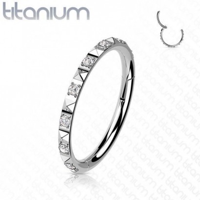 Segment kruh - helix / cartilage / tragus piercing TITAN (čirá)