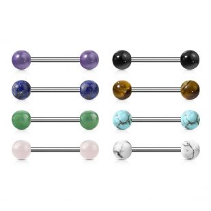 Piercing do jazyku s vnitřním závitem