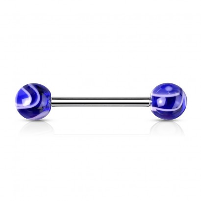 Piercing do jazyka akrylát (modrá)