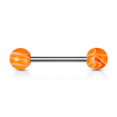 Piercing do jazyka akrylát (oranžová)