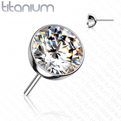 Kamínek k PUSH IN piercing do nosu TITAN (2 mm)