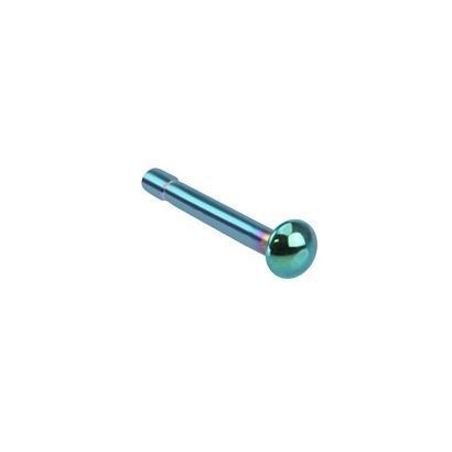 Piercing do nosu - půlkulička (zelená, 0,7 x 7 mm)