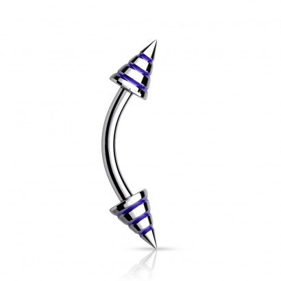 Piercing do obočí (modrá)