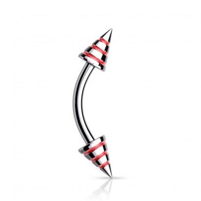 Piercing do obočí (červená)