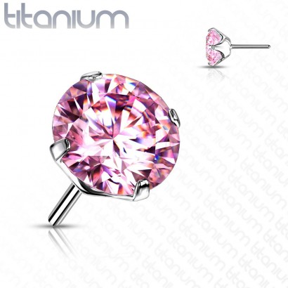 Kamínek k PUSH IN piercing do nosu TITAN (3 mm)