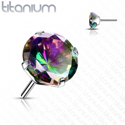 Kamínek k PUSH IN piercing do nosu TITAN (3 mm)