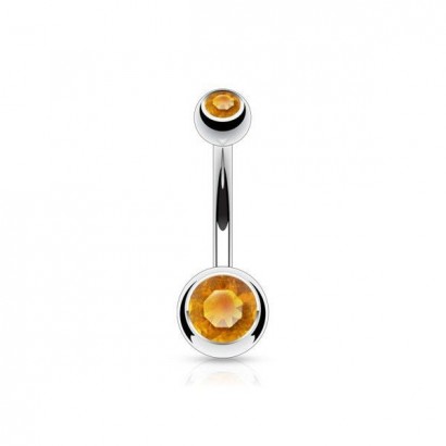 Piercing do pupíku - banánek malý (žlutá)