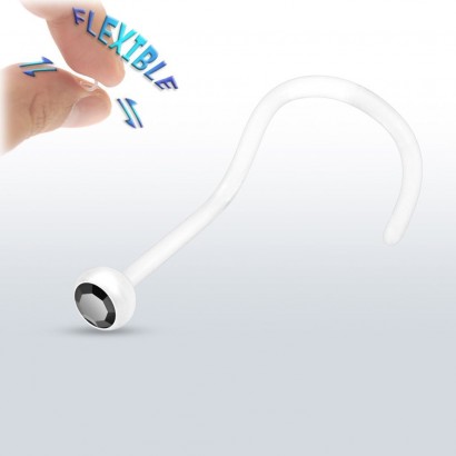 Piercing do nosu BioFlex (černá)