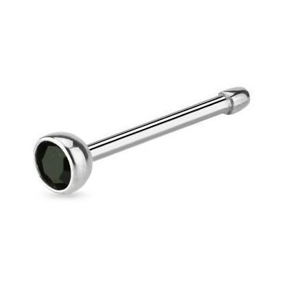 Piercing do nosu - kamínek (černá)