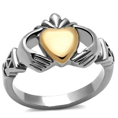 Ocelový prsten Claddagh (60)