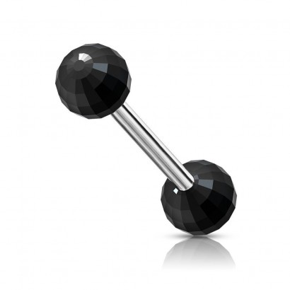 Piercing do jazyka černý