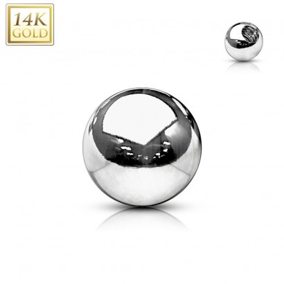 Náhradní kulička zlatá závit 1,6 mm, 585/1000 (5 mm, 0,46 g)
