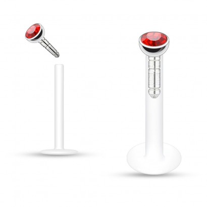 Labreta BioFlex, zirkon 2 mm (červená)