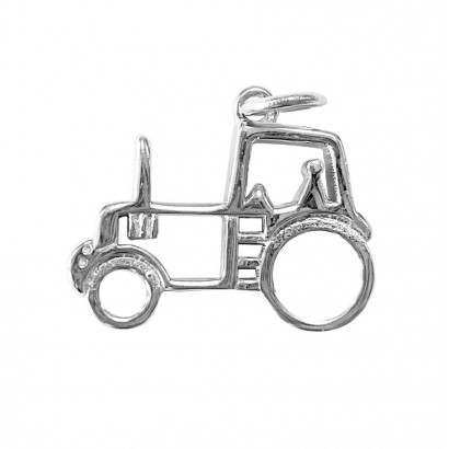 Stříbrný přívěsek traktor